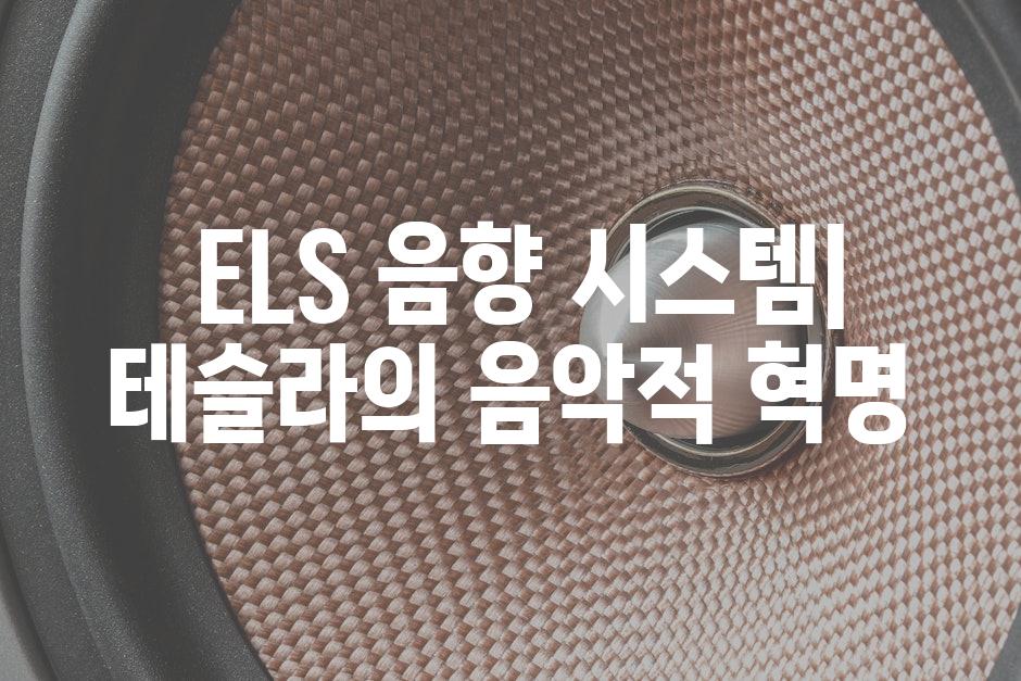  몰입적 사운드| ELS로 경험하는 차원 다른 음악