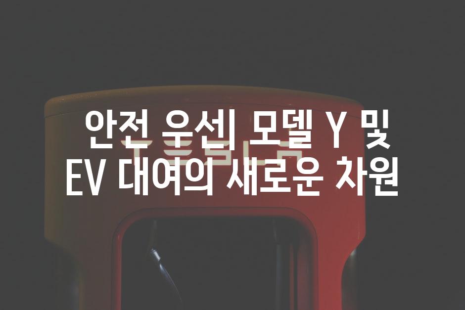  안전 우선| 모델 Y 및 EV 대여의 새로운 차원