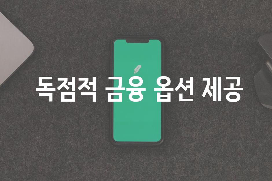  독점적 금융 옵션 제공