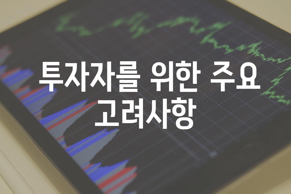  투자자를 위한 주요 고려사항