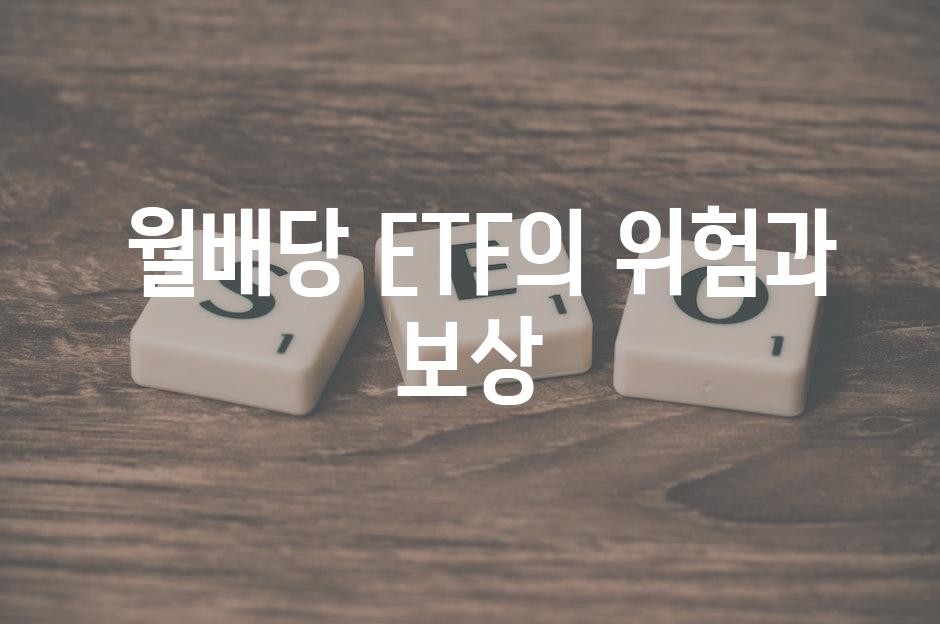  월배당 ETF의 위험과 보상