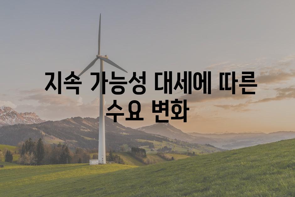 지속 가능성 대세에 따른 수요 변화