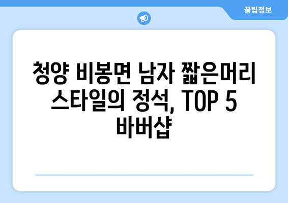 충청남도 청양군 비봉면 남자 짧은머리 바버샵 잘하는 곳 추천 TOP 5