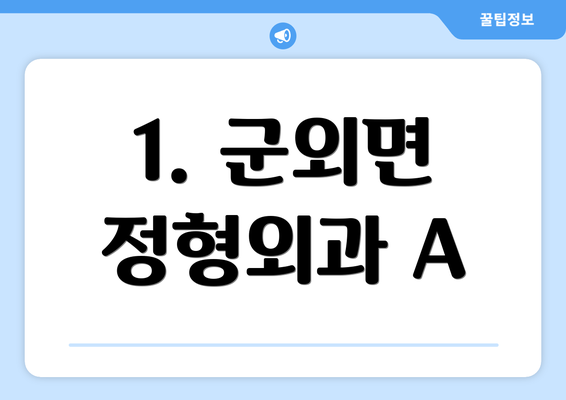 1. 군외면 정형외과 A