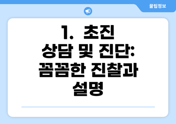 1.  초진 상담 및 진단: 꼼꼼한 진찰과 설명