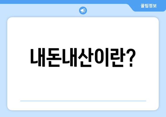 내돈내산이란?