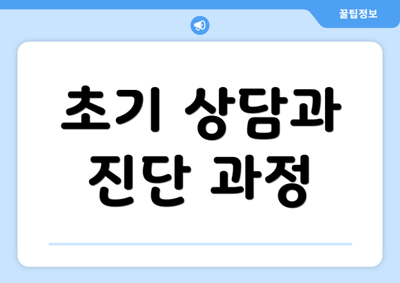 초기 상담과 진단 과정